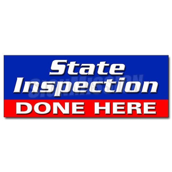 STATE INSPECTION DONE HERE DECAL sticker law inspector, D-36 State Inspection Done Hr